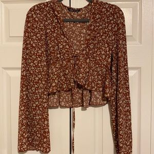 SHEIN flowy cropped tunic